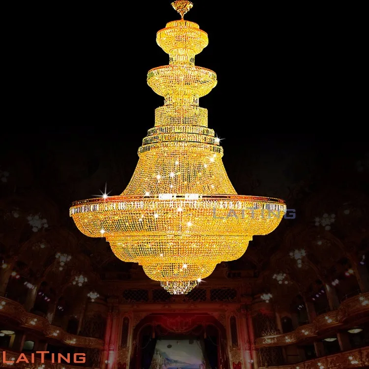 Grand Ballroom Chandeliers High Ceiling Lighting Antique Crystal 61002