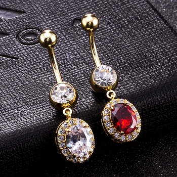 Gold Belly On Ring Magnetic Navel Fake Fashion Body Piercing Gold Belly On Ring Magnetic Navel