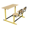 Durable wooden,steel desk and chair/classroom double desk and chair/student study table /scool funiture