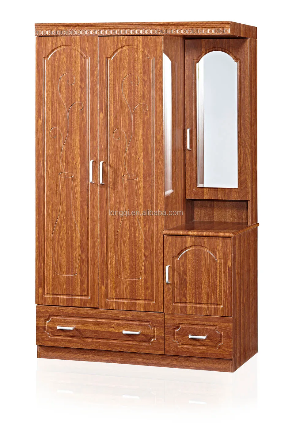 New Arrival Bedroom Mdf Wardrobe Design Wood Clothes Cabinet