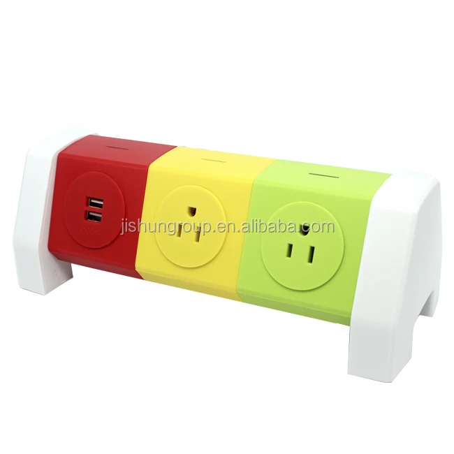 China Factory 110v 5 Outlet 2 USB ports USB ODM Smart Surge Protector Power Strip for Desk