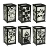 Hot selling Lantern with Flickering Flameless LED Candle with Twelve Magnetic Seasonally Themed Panels