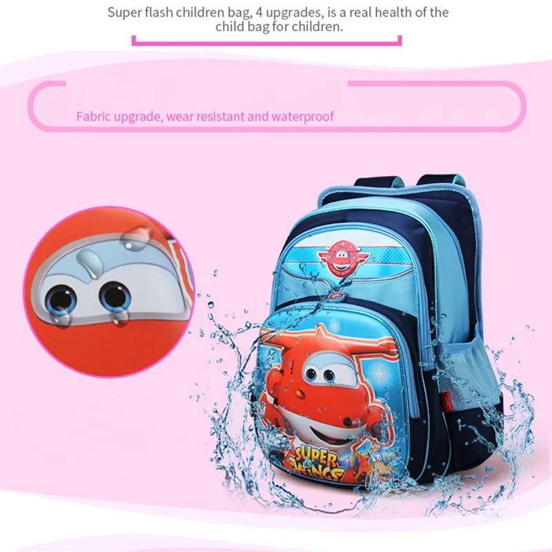 Cute Children Backpack Super Wings Backpack Kids School For Boys And