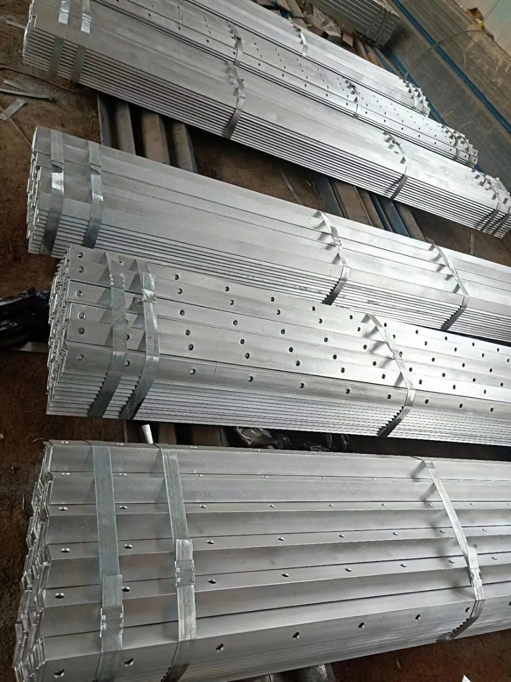 Hot rolled cold formed galvanized slotted perforated punched steel