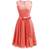 wholesale women's cheap coral 1950s vintage lace dress for bridesmaid