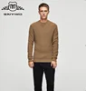 Casual Fashion Men Maroon Custom Machine Knitting Slim Fit Simple Pullover Sweater