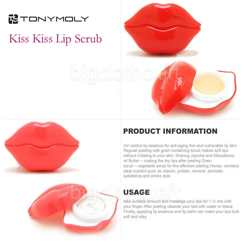 Skin Care Lip Scrub ( Kiss Kiss Lip Scrub Tonymoly ) - Buy Lip Gloss ...
