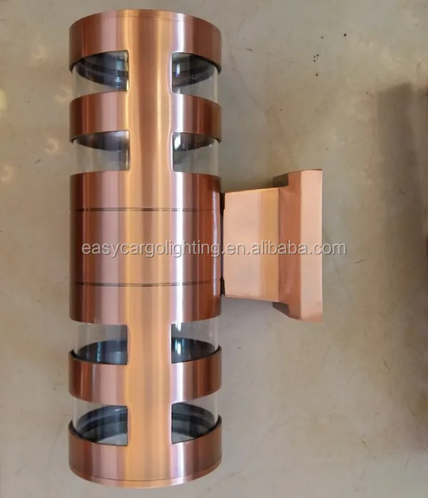 Outdoor Wall Mounted Corner Lights,Plated Satin Nickel Colored Aluminum