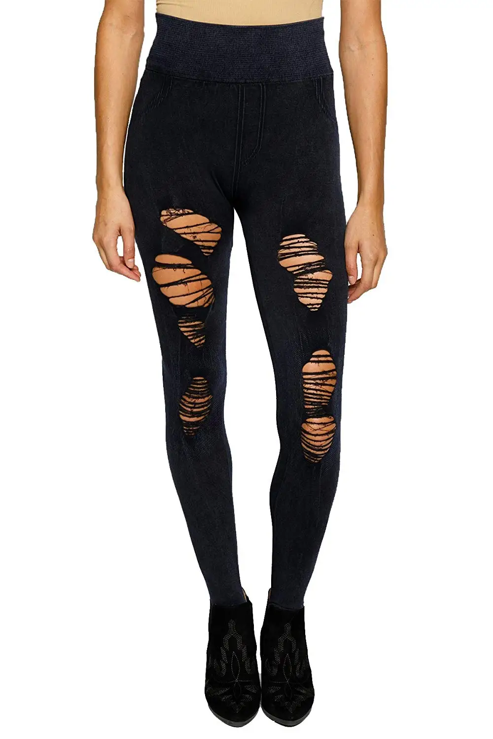 ripped jeggings womens