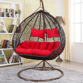 Wicker Hanging Swing Egg Chair Rattan In Outdoor Pod Double Wicker Hanging Swing Egg Chair Rattan In Outdoor Pod Double