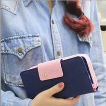 2015 Classic Cute Women’s Wallet Button Leather Faux Clutch Lady Purse Long Handbag High Quality Candy Color Card Holder N819