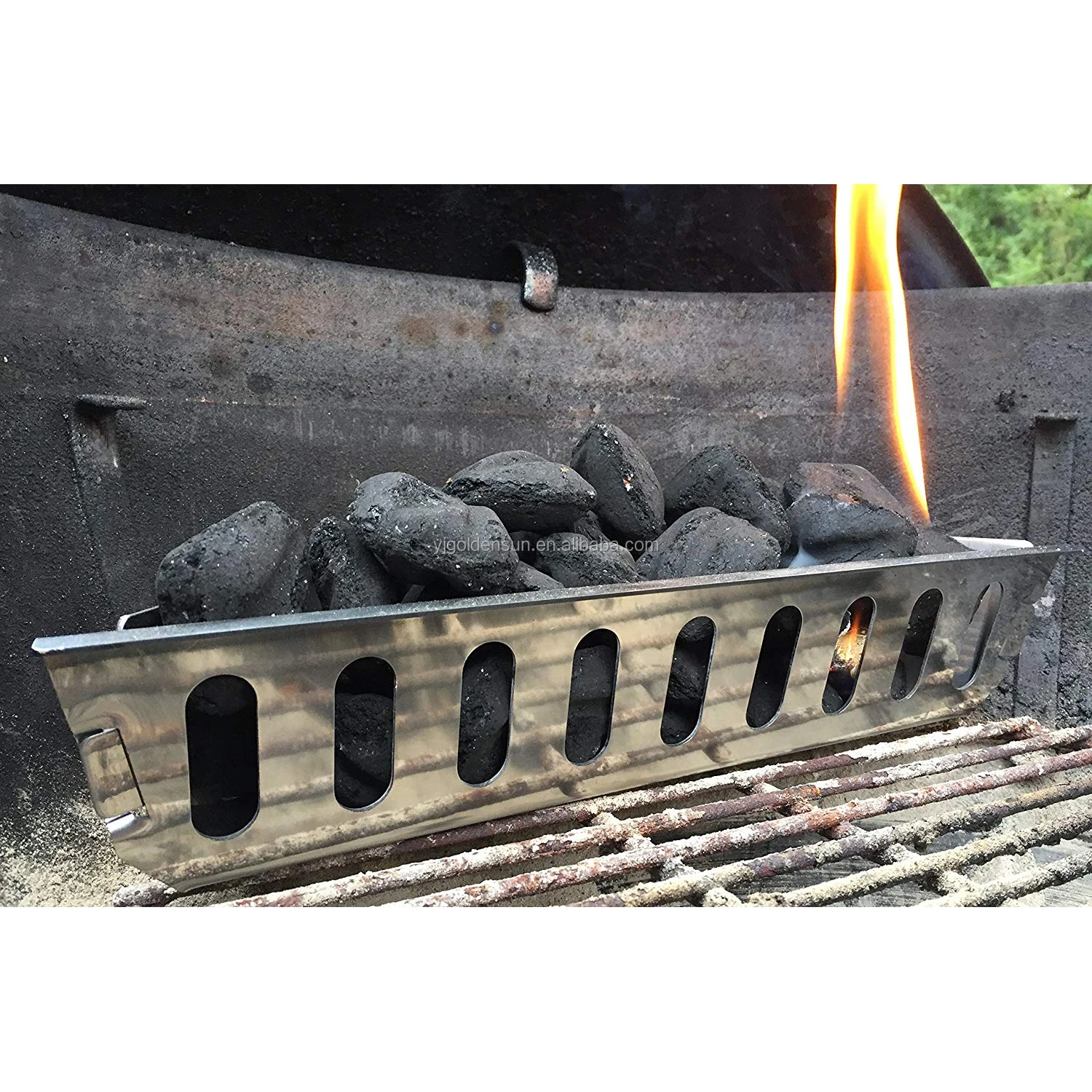 Heavy Duty Stainless Steel Bbq Charcoal Fuel Briquet Holders Basket Barbecue Grill Accessories