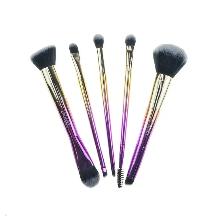 5 Pcs Synthetic Hair Refillable Make Up Brushes Wholesale Makeup Brush