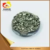 High quality silver round shaped drusy rough agate quartz
