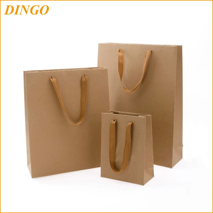 Custom Made Restaurant Kraft Paper Bags With Handle - Buy Custom ...