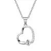 Fashion Jewellery Simple Design 925 Silver Heart Custom Necklace
