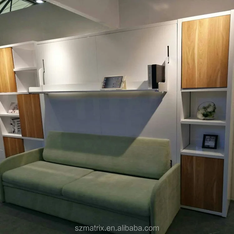 Murphy Bed Vertical Mechanism Hidden With Sofa Sets Wall Mounted Folding Twin Product On Alibaba