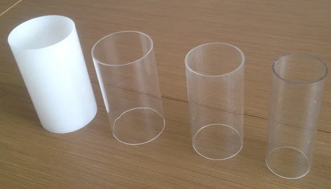 tubo de acrílico transparente