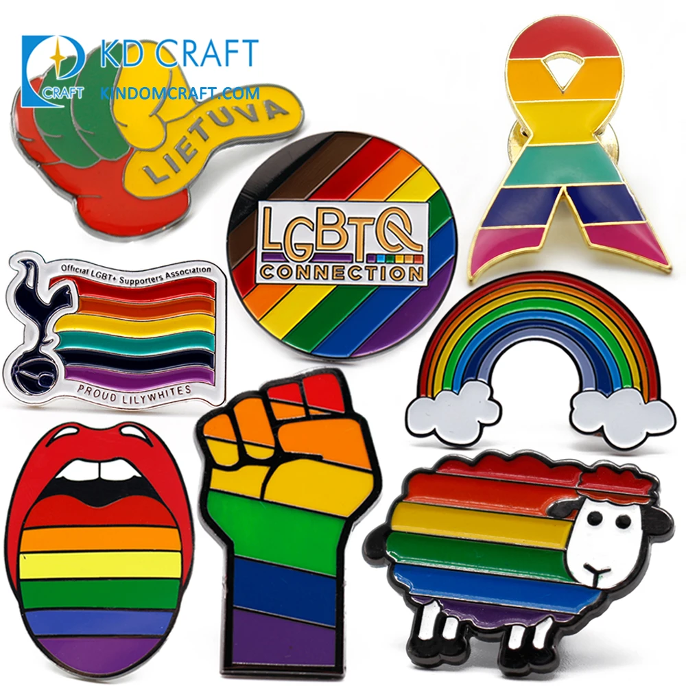 Manufacturer Bulk Cheap Metal Colorful Wholesale Gay Pride Lgbt Lapel 3436