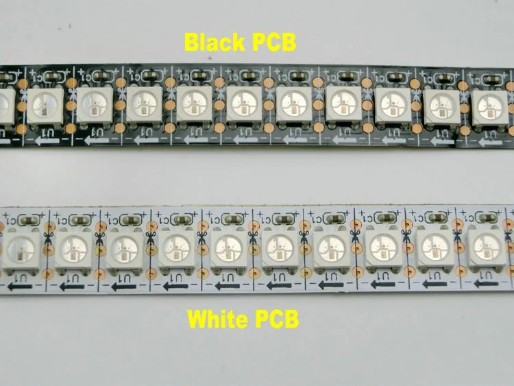 10-1000ps WS2812B 5050 RGB LED white black PCB Board 1 LED Module Pixel Light 5v 