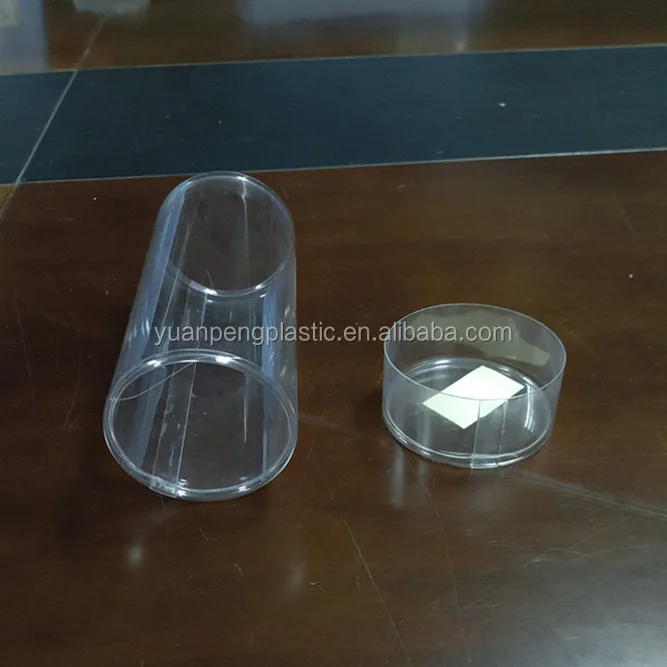 Transparent Plastic Cylinder Tube With Lids Clear Pvc Plastic Cylinder