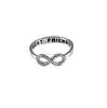 Fashion Design Stainless Steel Best Friends Forever Infinity Ring For Women