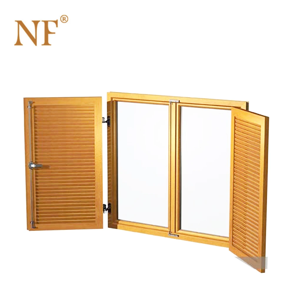 Wooden Clad Aluminum Frame Exterior Glass Louvered Doors Buy