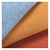 Low MOQ 33 colors 100 percent polyester faux linen waterproof fabric for backpack