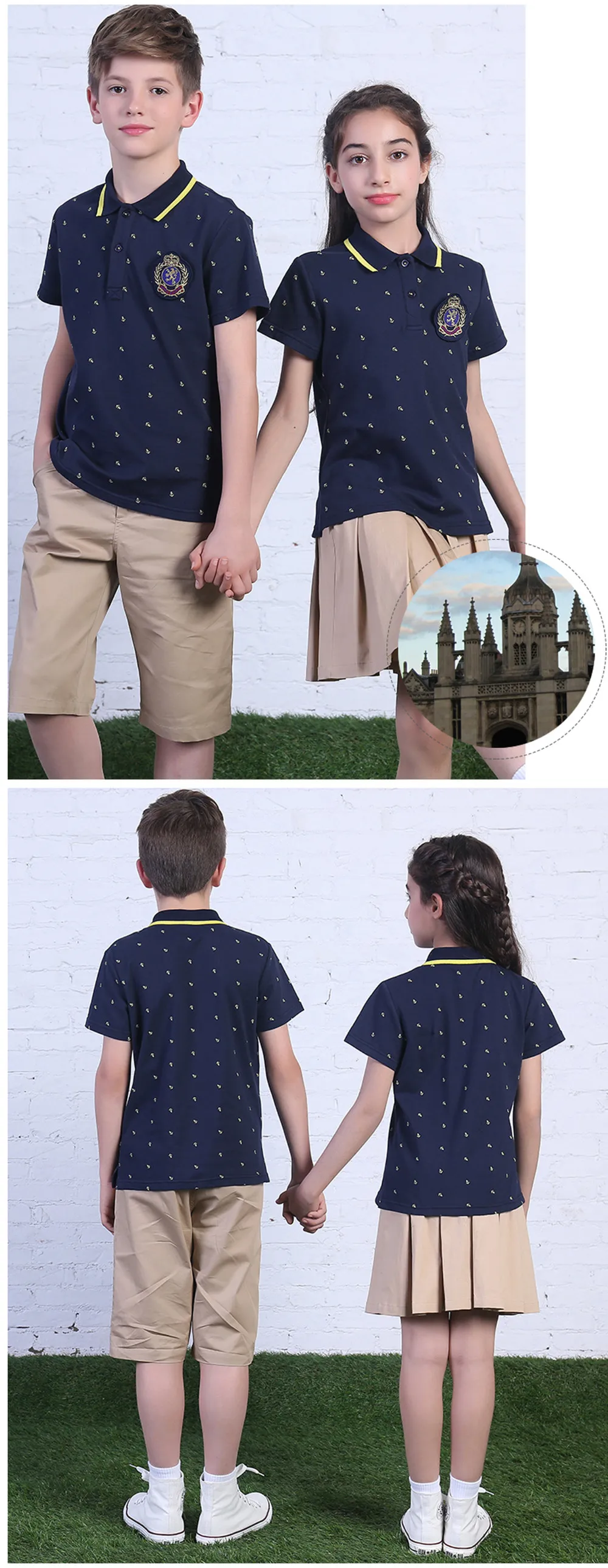 Custom High Quality Navy School Gym Uniform Pattern Factory Buy Navy