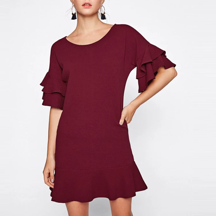 frill one piece dress