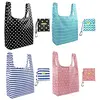 Customized Bulk reusable grocery Waterproof Polyester shopping Folding ripstop nylon bag