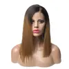 Ombre straight lace front wigs for black women