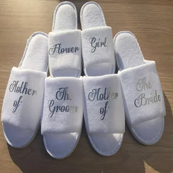 personalised bride slippers