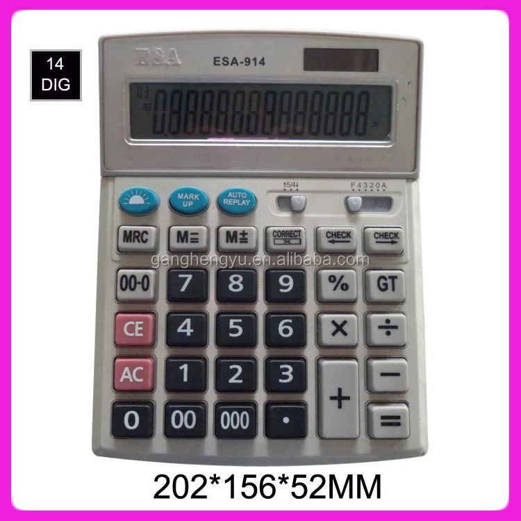 14 Digit Two Way Power Electronic Business Calculator,High Power