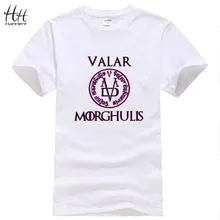HanHent Valar Morghulis Game Of Thrones Camisetas Homens Moda Verão Camisetas Todos Os Homens Devem Morrer Masculino Impresso Camisetas Tees TH0591