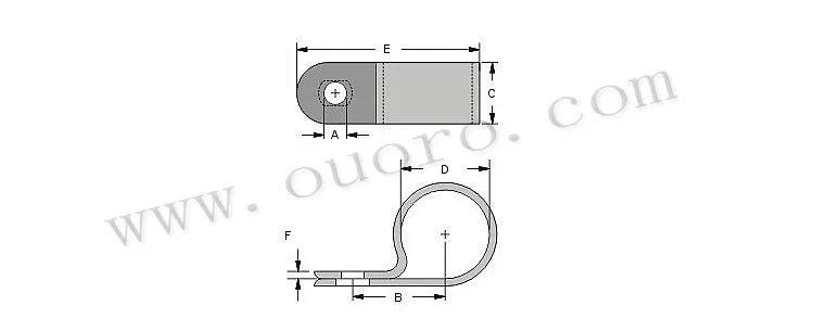 R type plastic cable clamp 