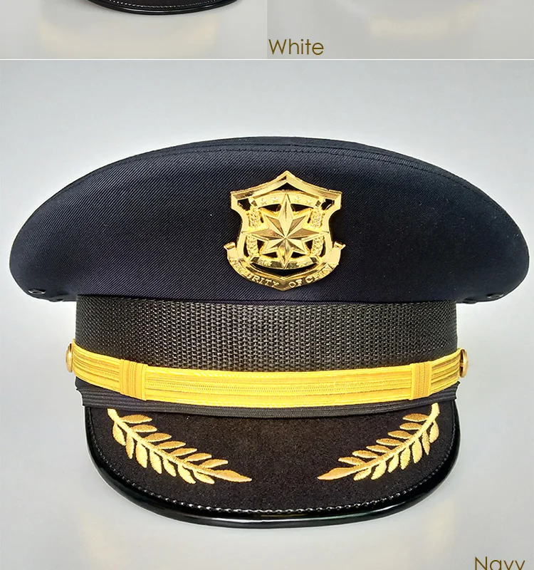 Custom Made Security Uniform Big Cap With Woven Belt For Security ...