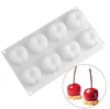 Italy Popular Style 6 Cavities Cherry Design Mousse Cake Baking Mold Silicone