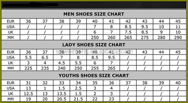 Chinese Shoe Size Chart