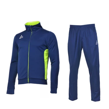 Healy Sportswear Training Sets Soccer Football Navy Blue Tracksuit Slim ...