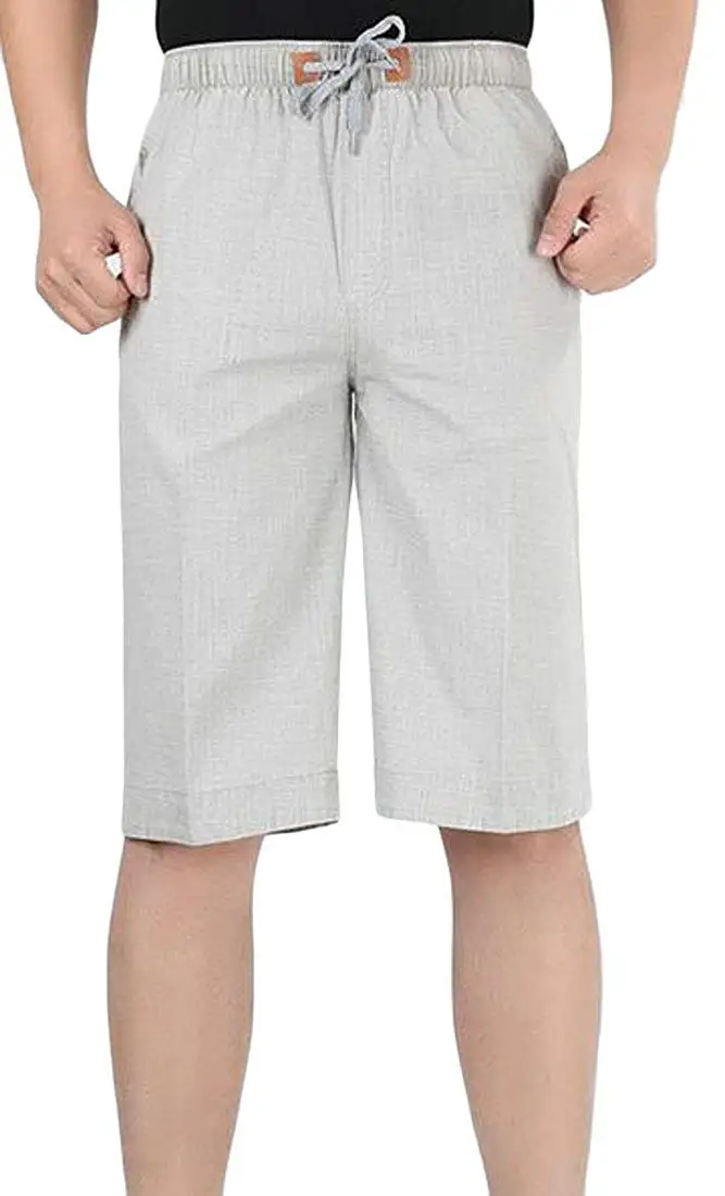 mens baggy linen shorts