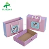 chinese supplier custom made cute classic violet corrugated paper drawer gift box with luxury design
