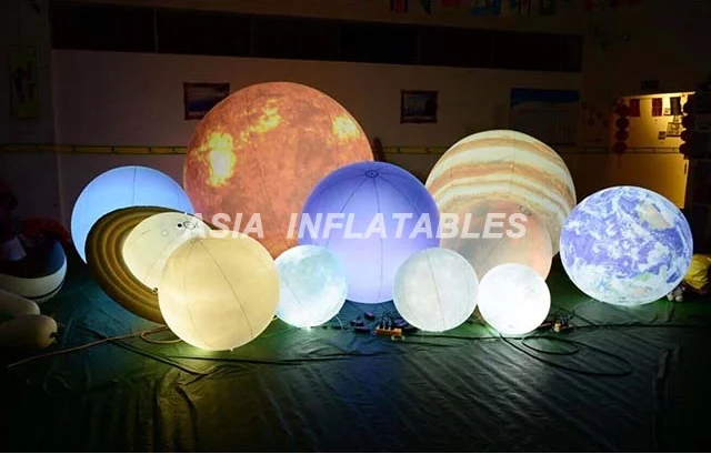 Attractive Led Lighting Decorative Inflatable Planet Hanging Planet Balloon Solar System Nine Planets Earth Buy Lighting Decorative Inflatable