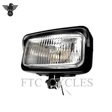Superior Dixie Distributing 39-2-1-06 Dixie 6v 45W Motorcycle Chrome Headlight Assembly 7 Rectangle Lamp 