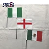 Promotional mini custom fans cheering polyester hand flag