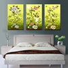 High quality canvas print 3 panels yellow flower printing wall art