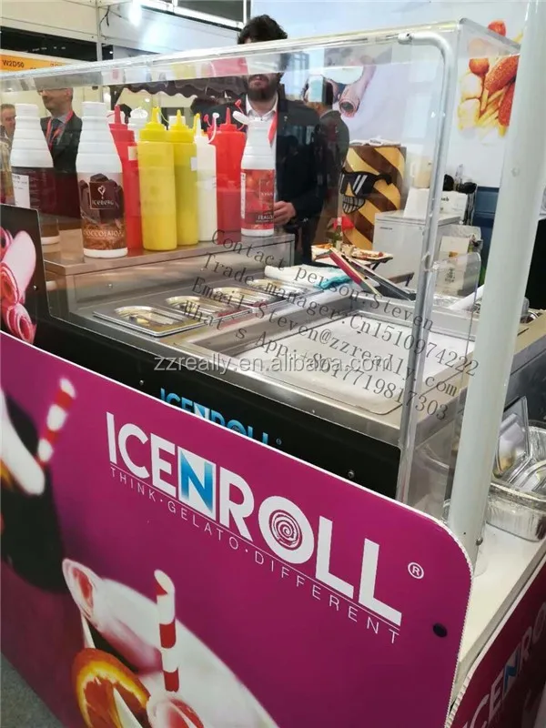 Ce Approved 304 Stainless Steel Egypt Rolled Fry Ice Cream Machine Ice