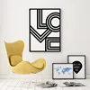 LOVE Wall Art Minimalist Print Geometric Love Poster Modern Canvas Art Painting Wall Pictures For Bedroom Decor