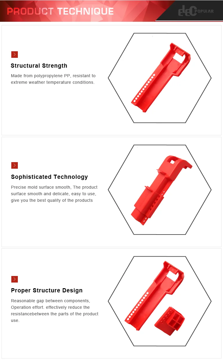 Safety Lockout Device Polypropylene Adjustable Butterfly Valve Lock Out