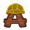 Hard Hat Construction Hat Glitter Sparkle Letter Patch